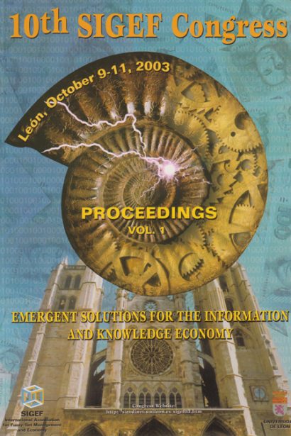 10 Sigef congress. Emergent solutions for the information and knowledge economy, vol.1